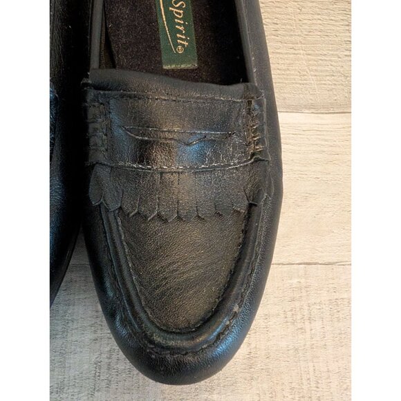 Easy Spirit Black Leather Loafers Womens Size 6 Comfortable Slip-On Shoes - Picture 2 of 6